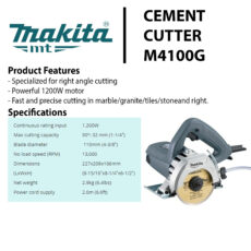 4-3/8" Electric Stone / Marble Cutter - 1200W - MAKITA M4100G - Image 3