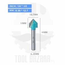 Router Bit V-Type - 1/4x1/2 - DONGCHENG 1/4x1/2